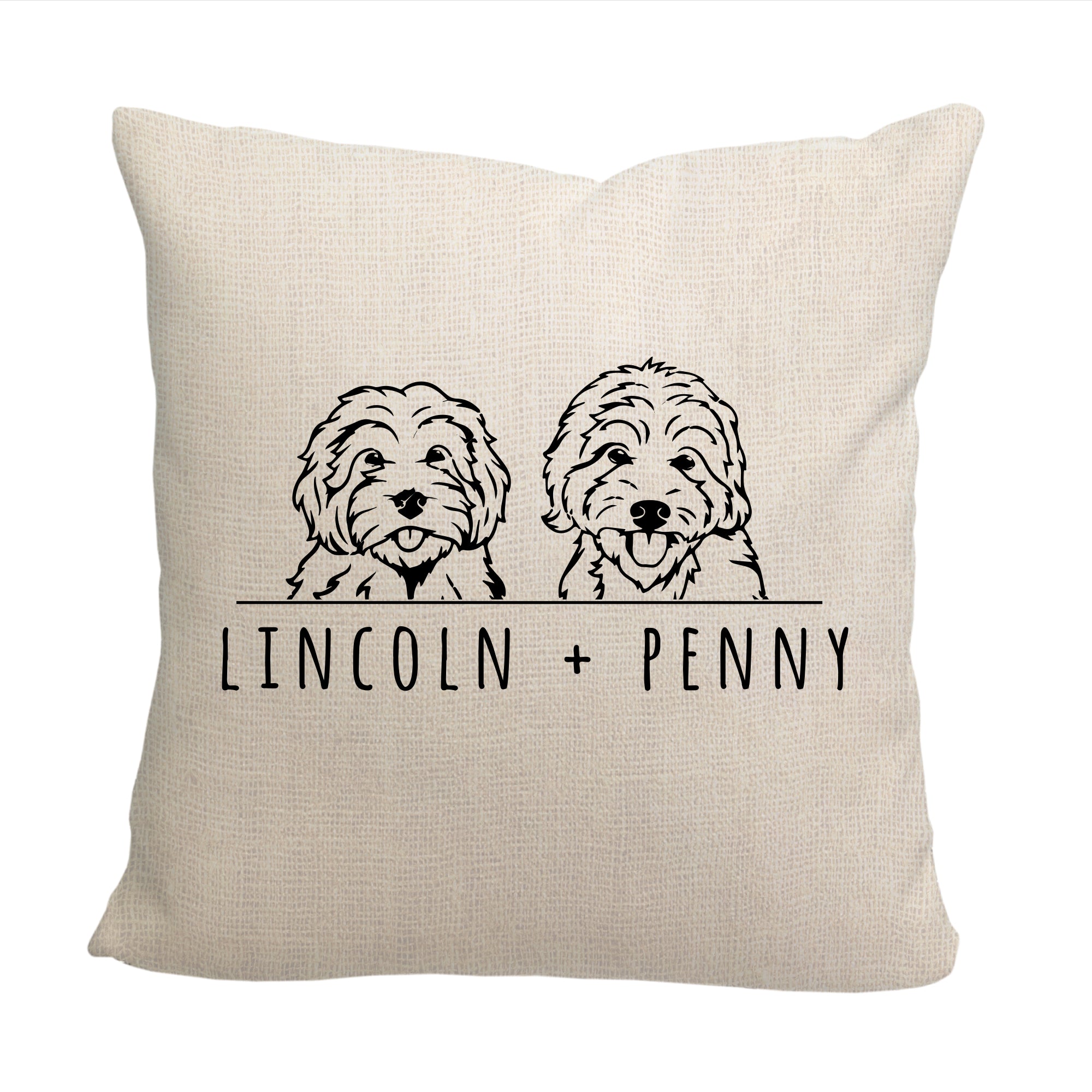 Double Doodle Throw Pillow - Cover Only OR Cover with Insert