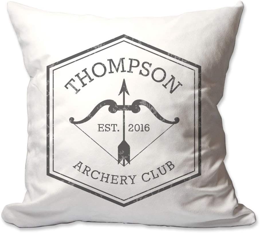 Personalized Archery Club Throw Pillow  - Cover Only OR Cover with Insert