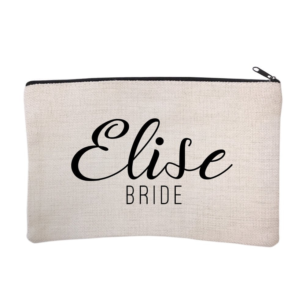 Personalized Bridal Party Bride Cosmetic Bag