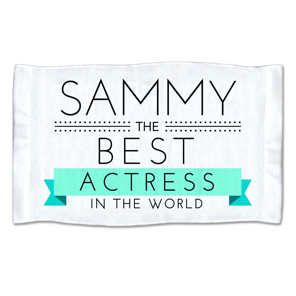 Small Personalized Best Actress in The World Towel
