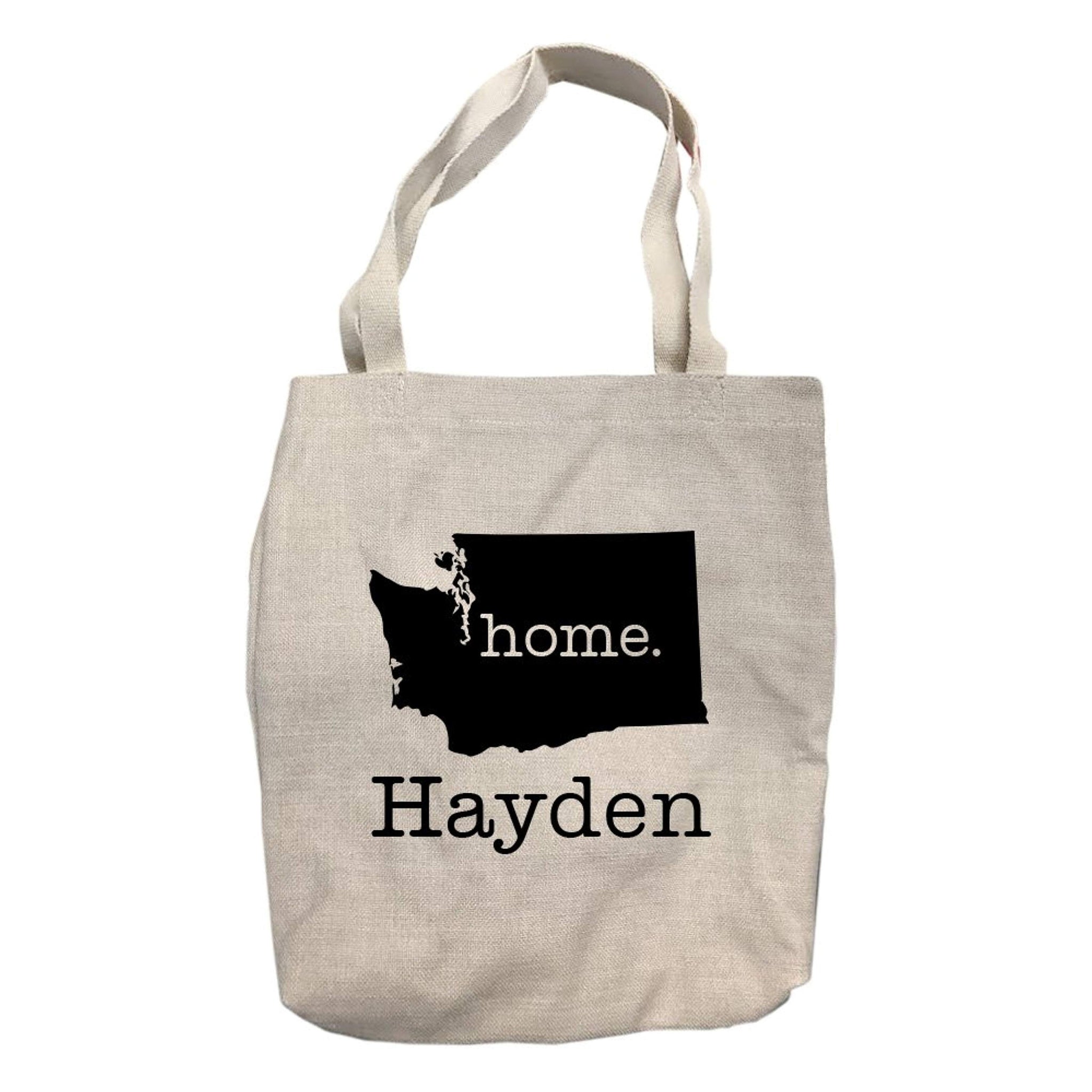 Personalized Washington Home State Tote Bag