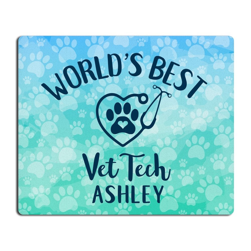 Personalized World's Best Veterinary Technician Mousepad