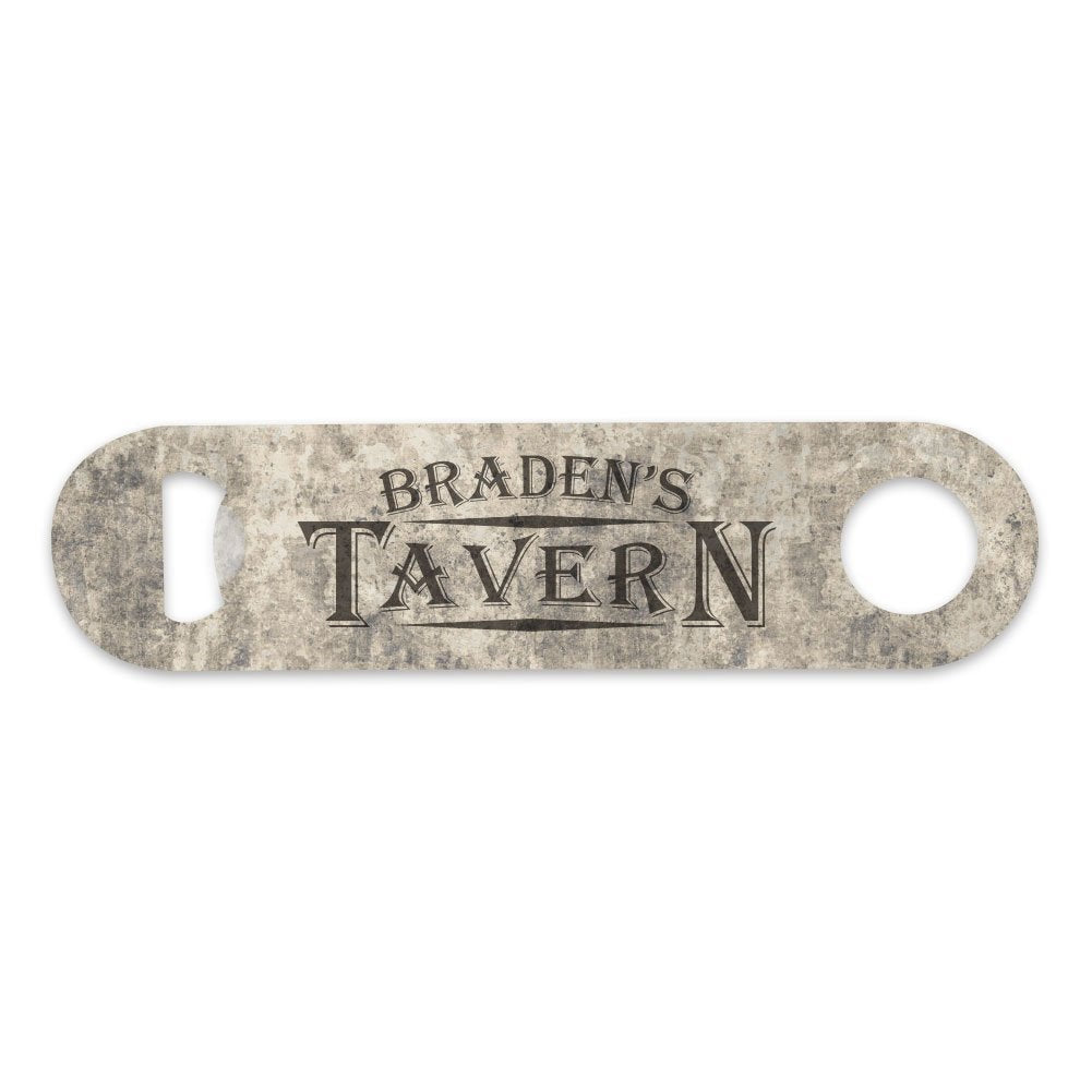 Personalized Concrete Grunge Tavern Bottle Opener