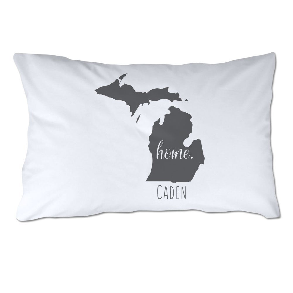 Personalized State of Michigan Home Pillowcase