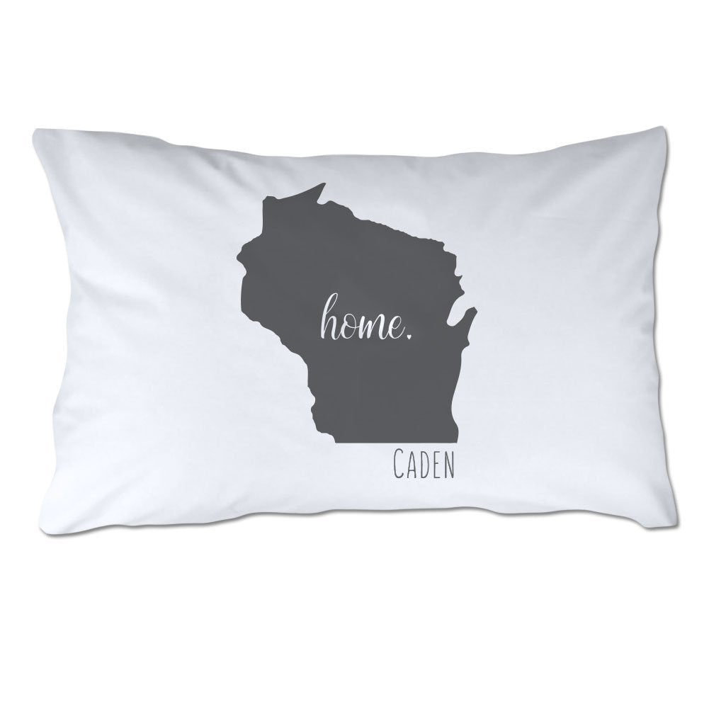 Personalized State of Wisconsin Home Pillowcase