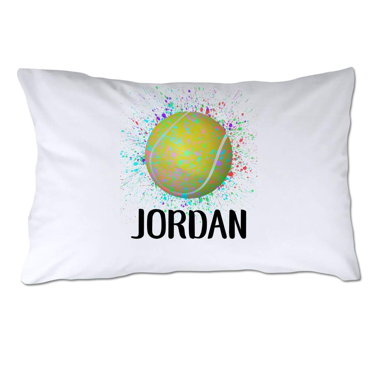 Personalized Splatter Paint Tennis Pillowcase PatternPop