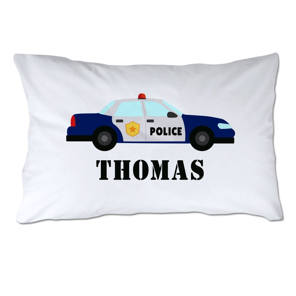 Personalized Police Car Pillowcase