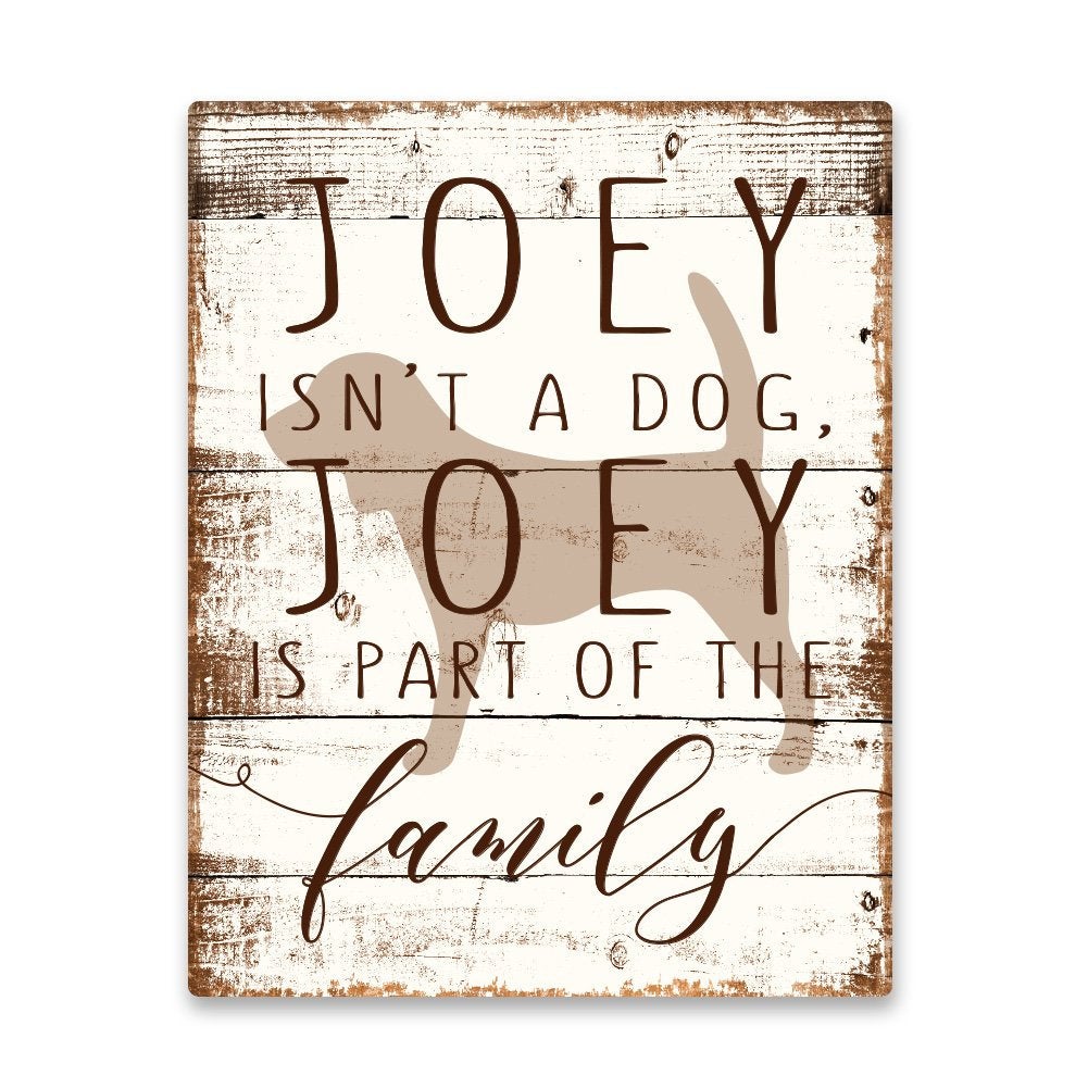 Personalized Beagle is Part of the Family Metal Wall Art