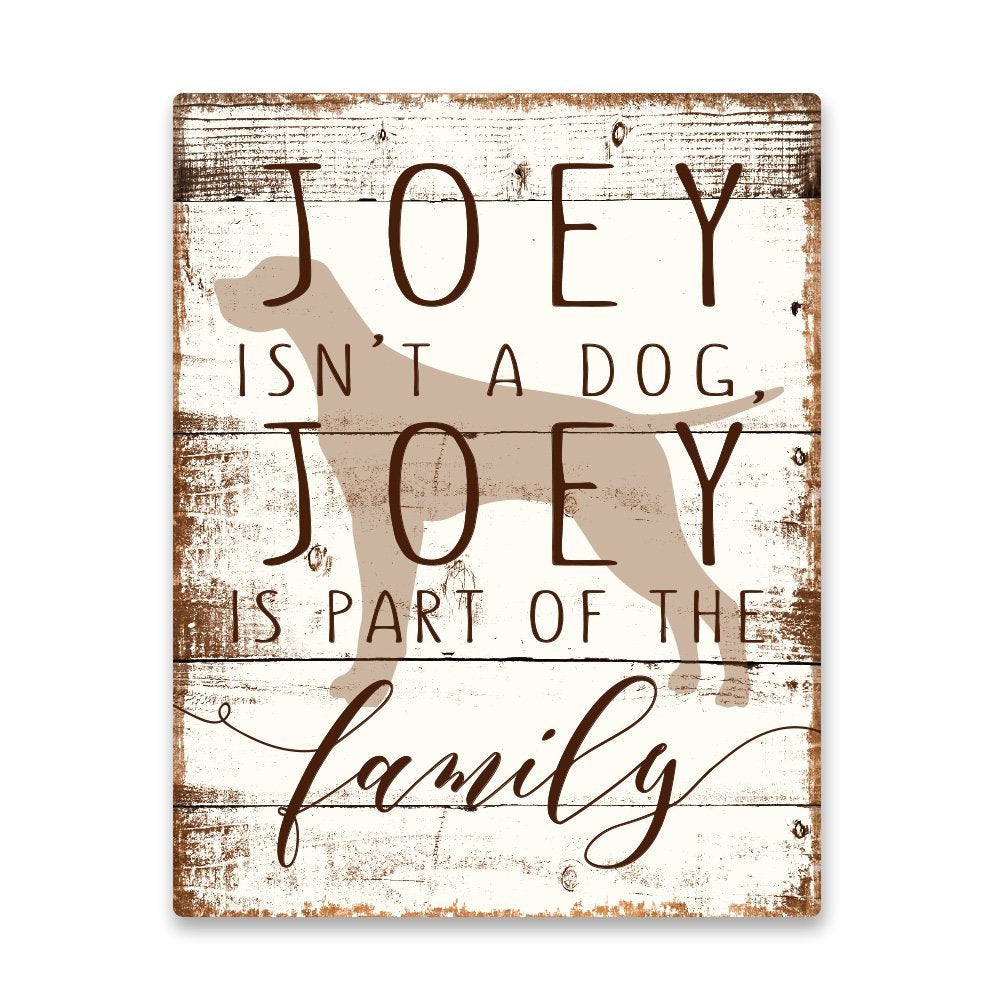 Personalized Pointer is Part of the Family Metal Wall Art