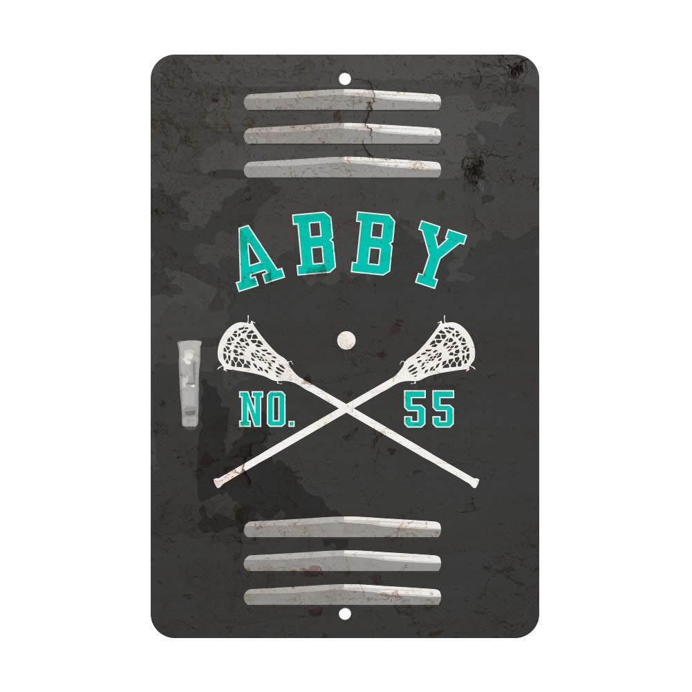 Personalized Girl's Lacrosse Locker Room Sign