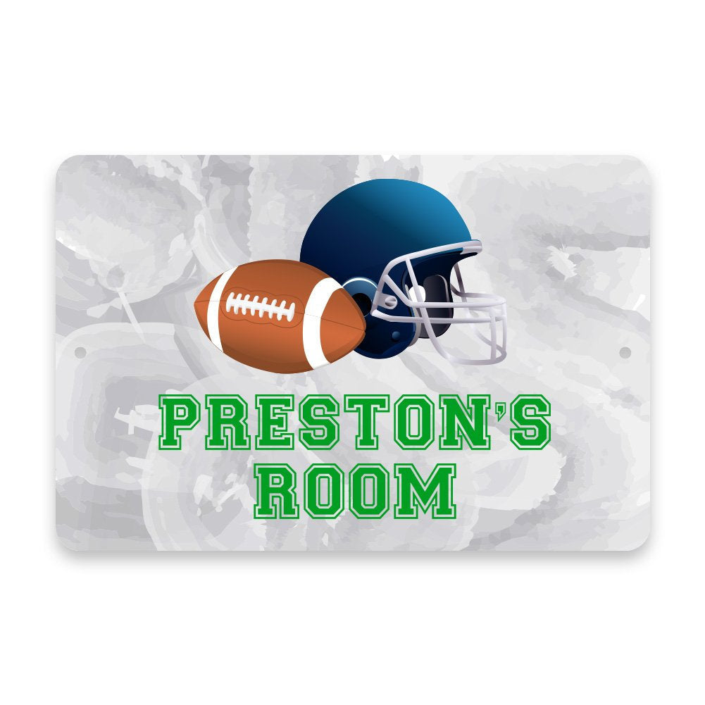 Personalized Football Metal Room Sign