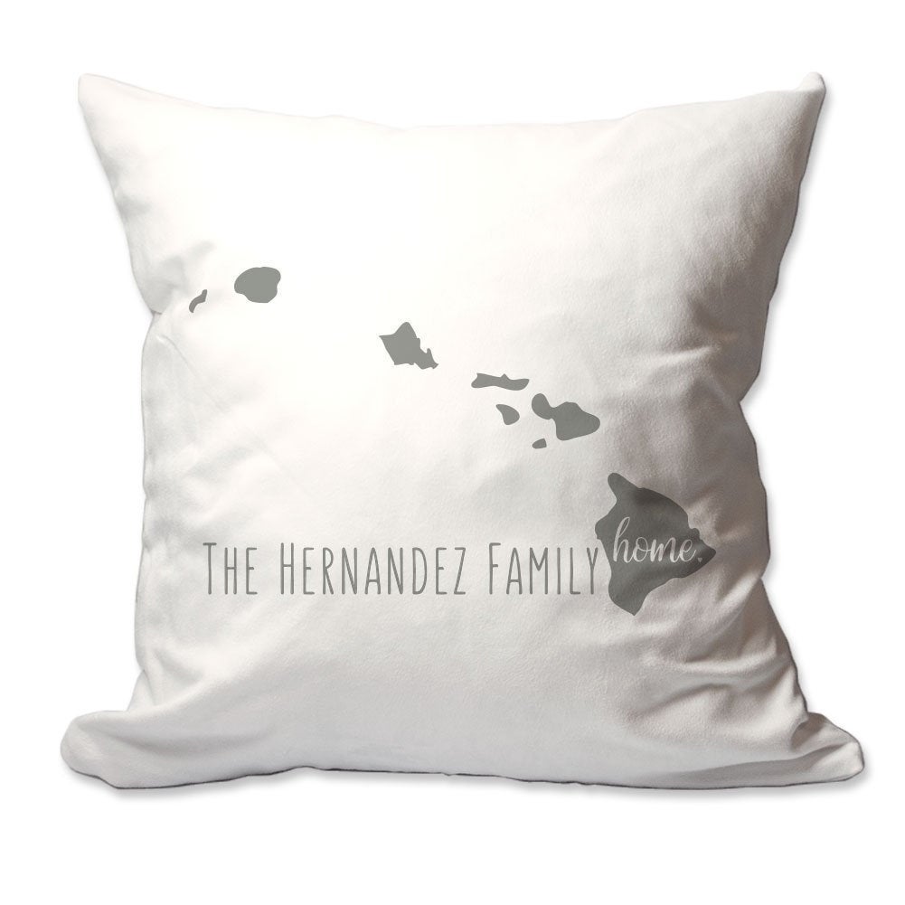 Personalized State of Hawaii Home Throw Pillow  - Cover Only OR Cover with Insert