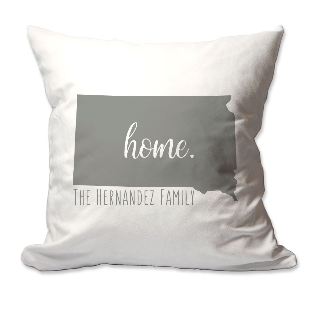 Personalized State of South Dakota Home Throw Pillow  - Cover Only OR Cover with Insert