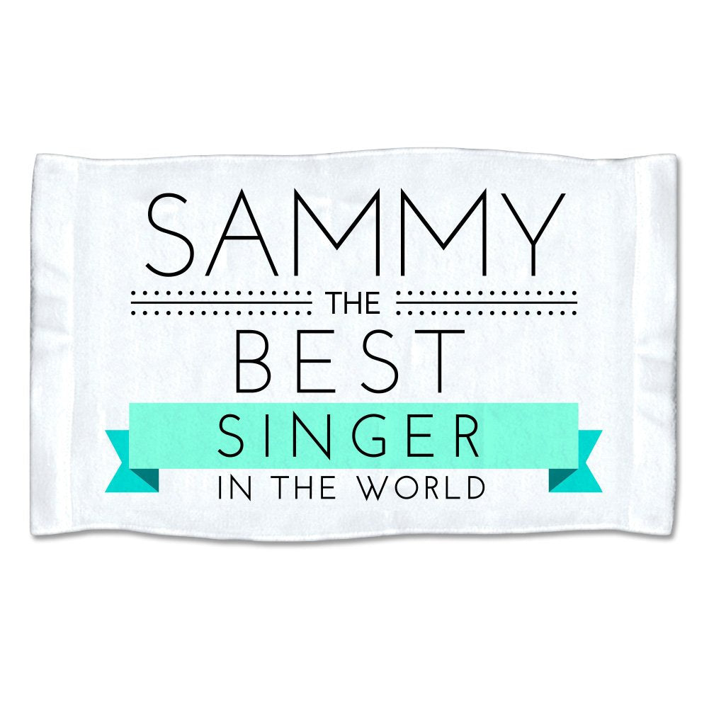 Small Personalized Best Singer in The World Towel