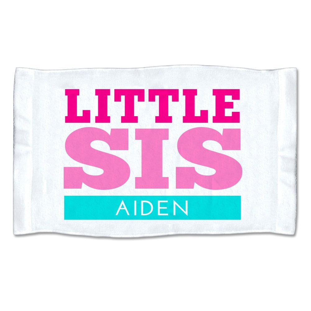 Small Personalized Little Sis Towel