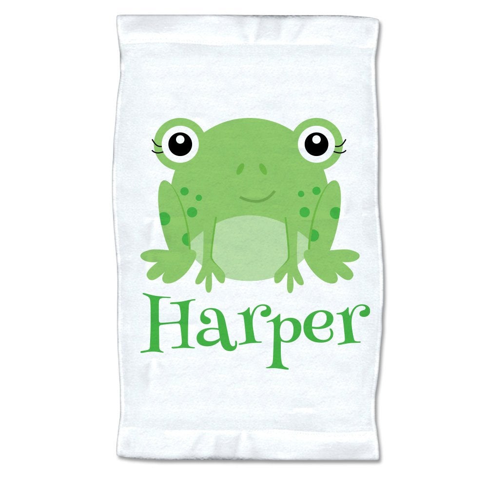 Small Personalized Frog Towel