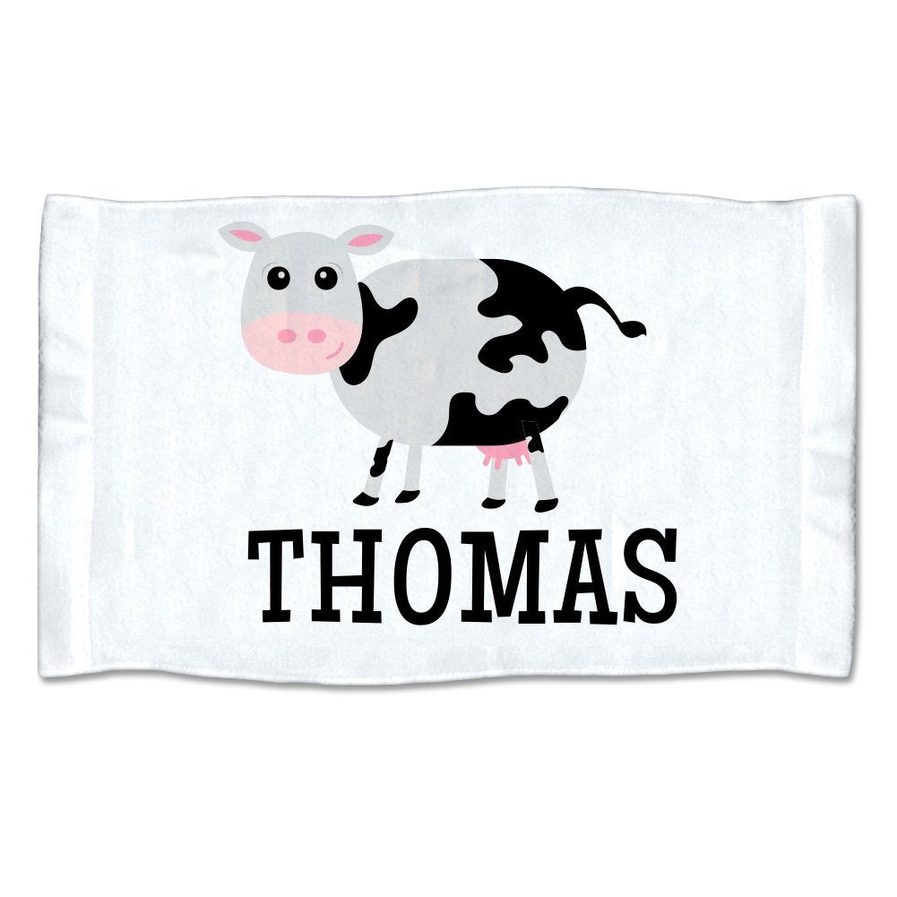 Small Personalized Cow Towel