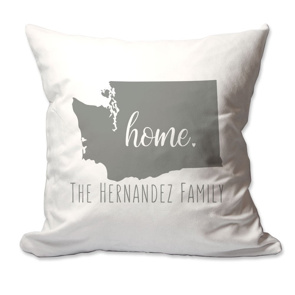 Personalized State of Washington Home Throw Pillow  - Cover Only OR Cover with Insert