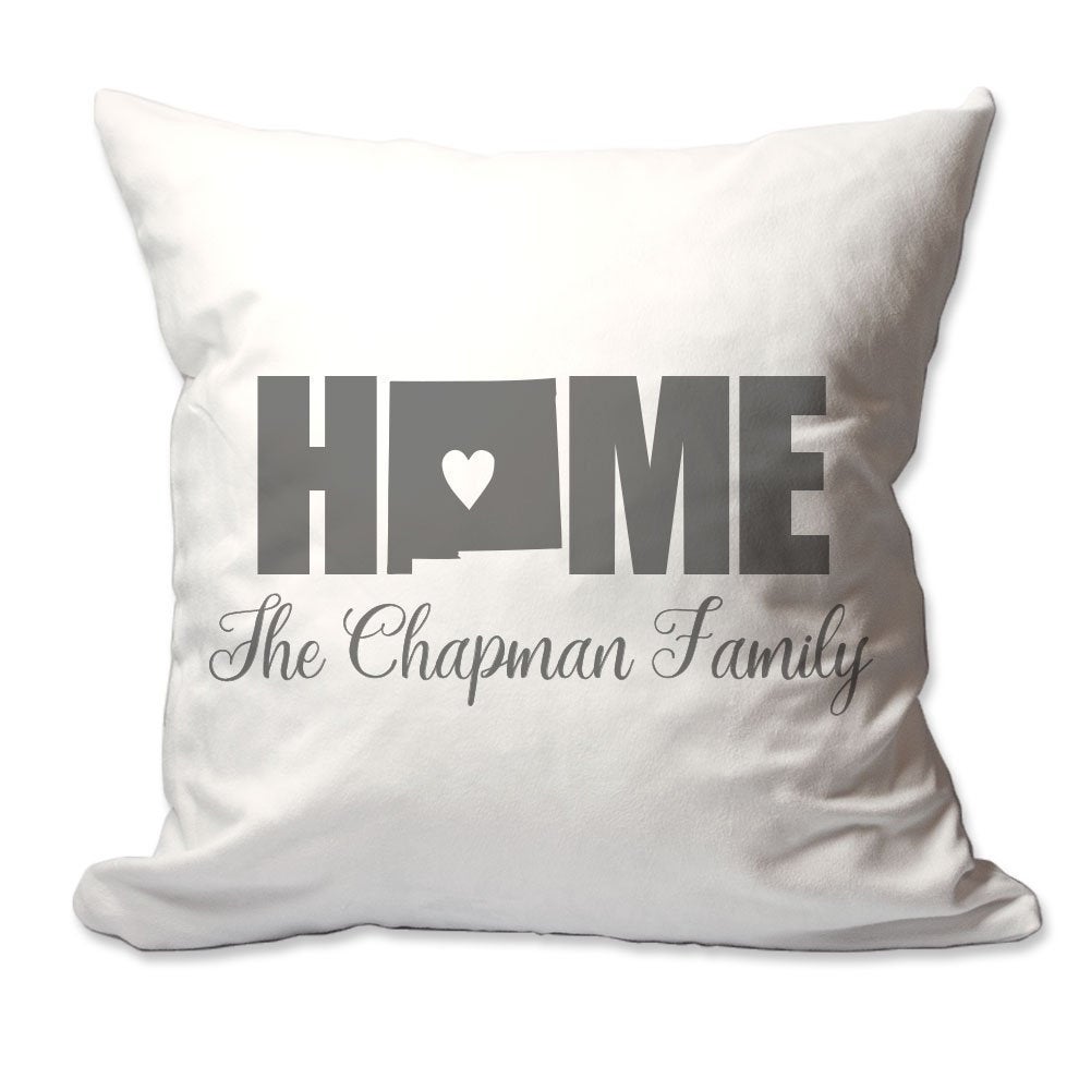 Personalized New Mexico Home with Heart Throw Pillow  - Cover Only OR Cover with Insert
