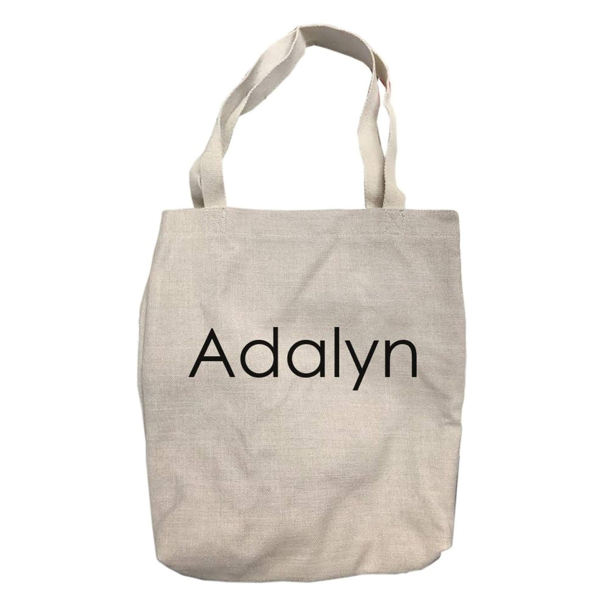 Personalized Tote Bag with Name - Block Font