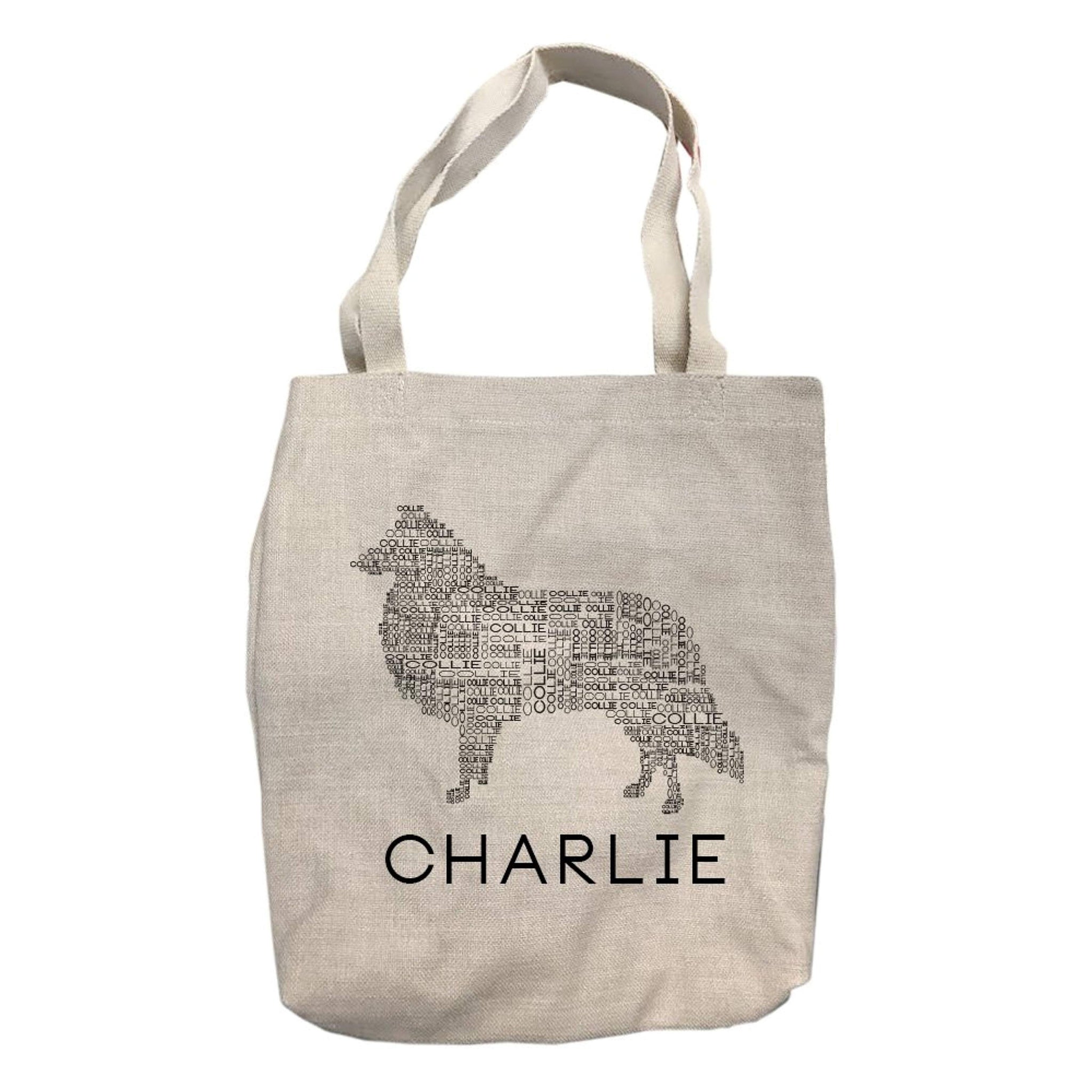 Personalized Collie Dog Breed Tote Bag