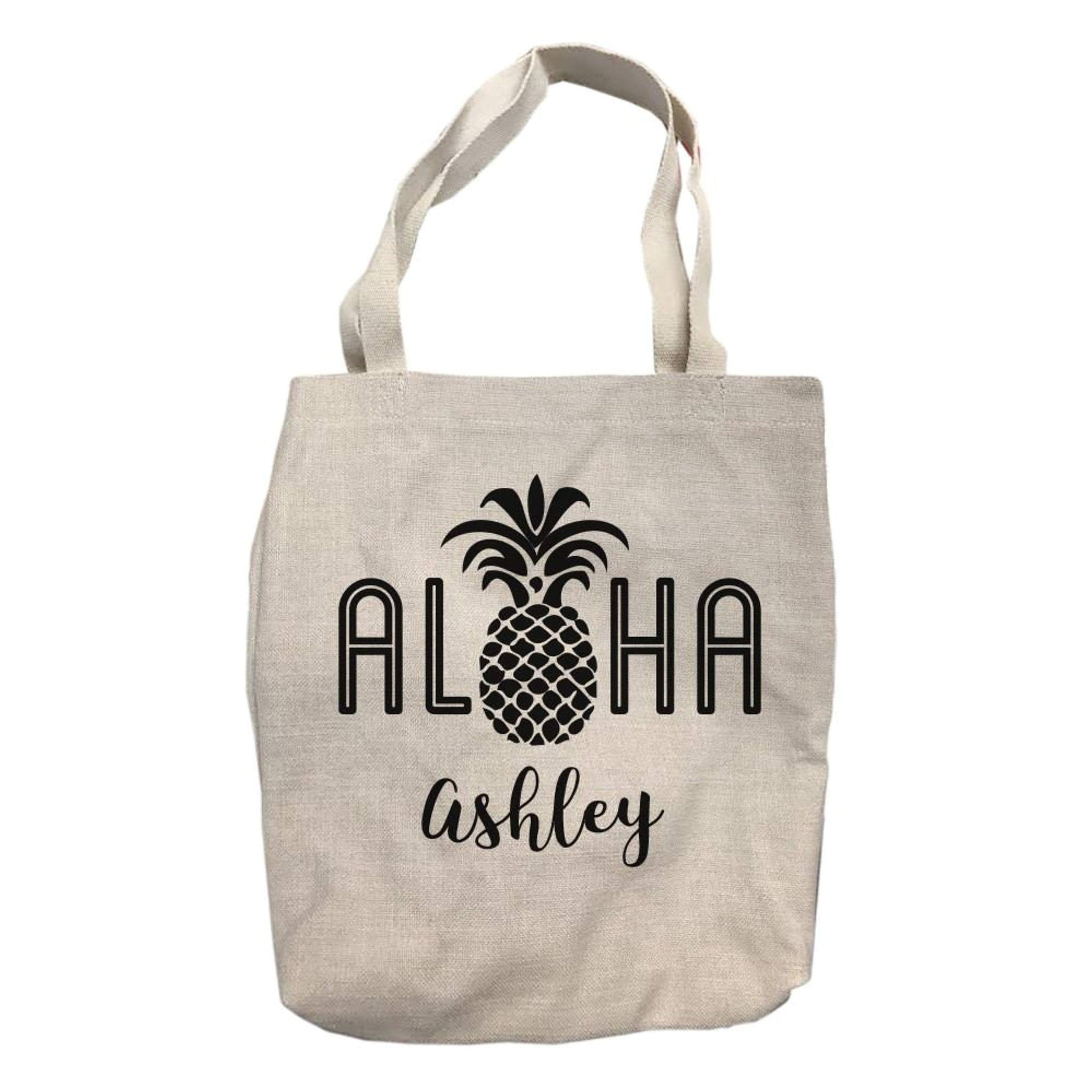 Personalized Aloha Pineapple Tote Bag
