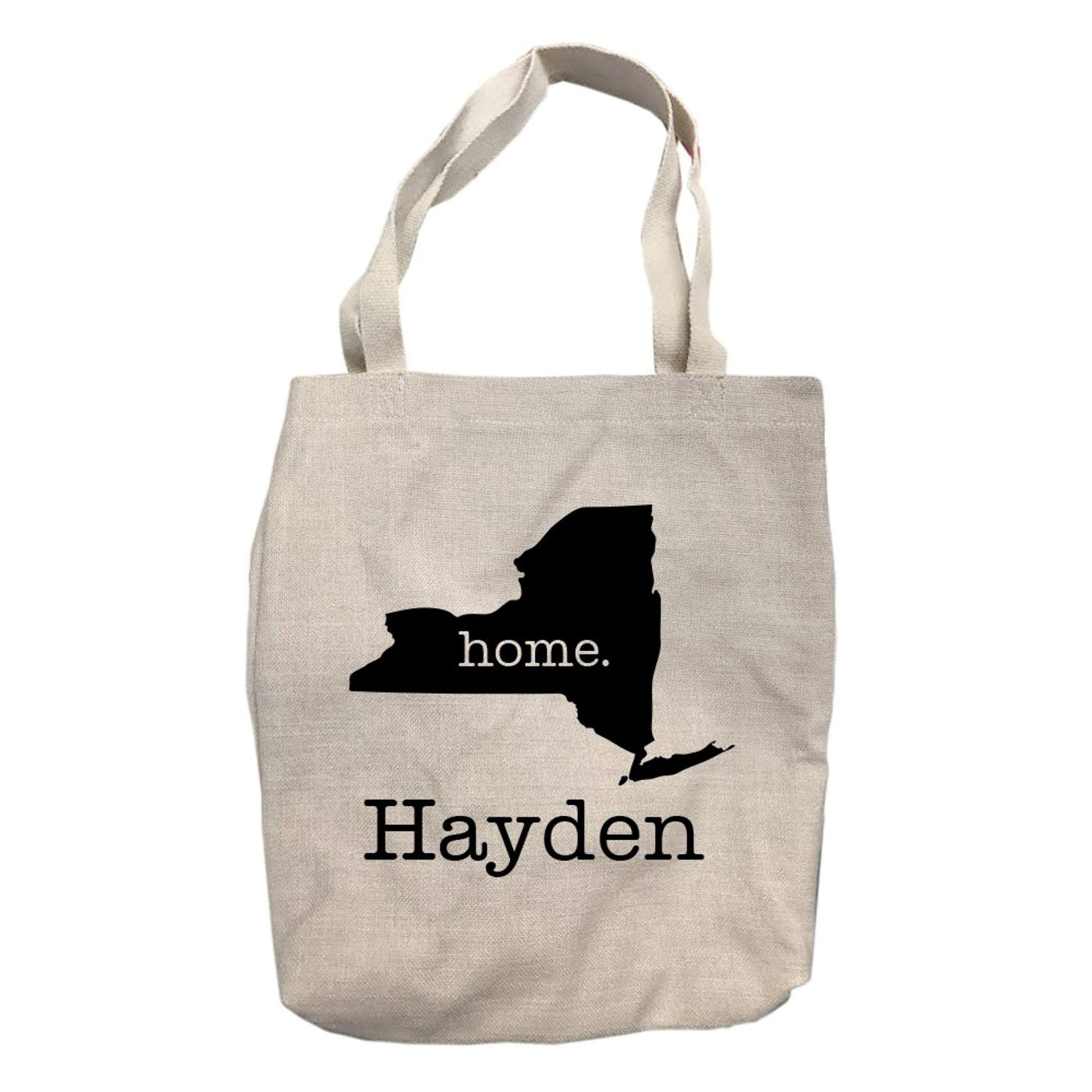 Personalized New York Home State Tote Bag