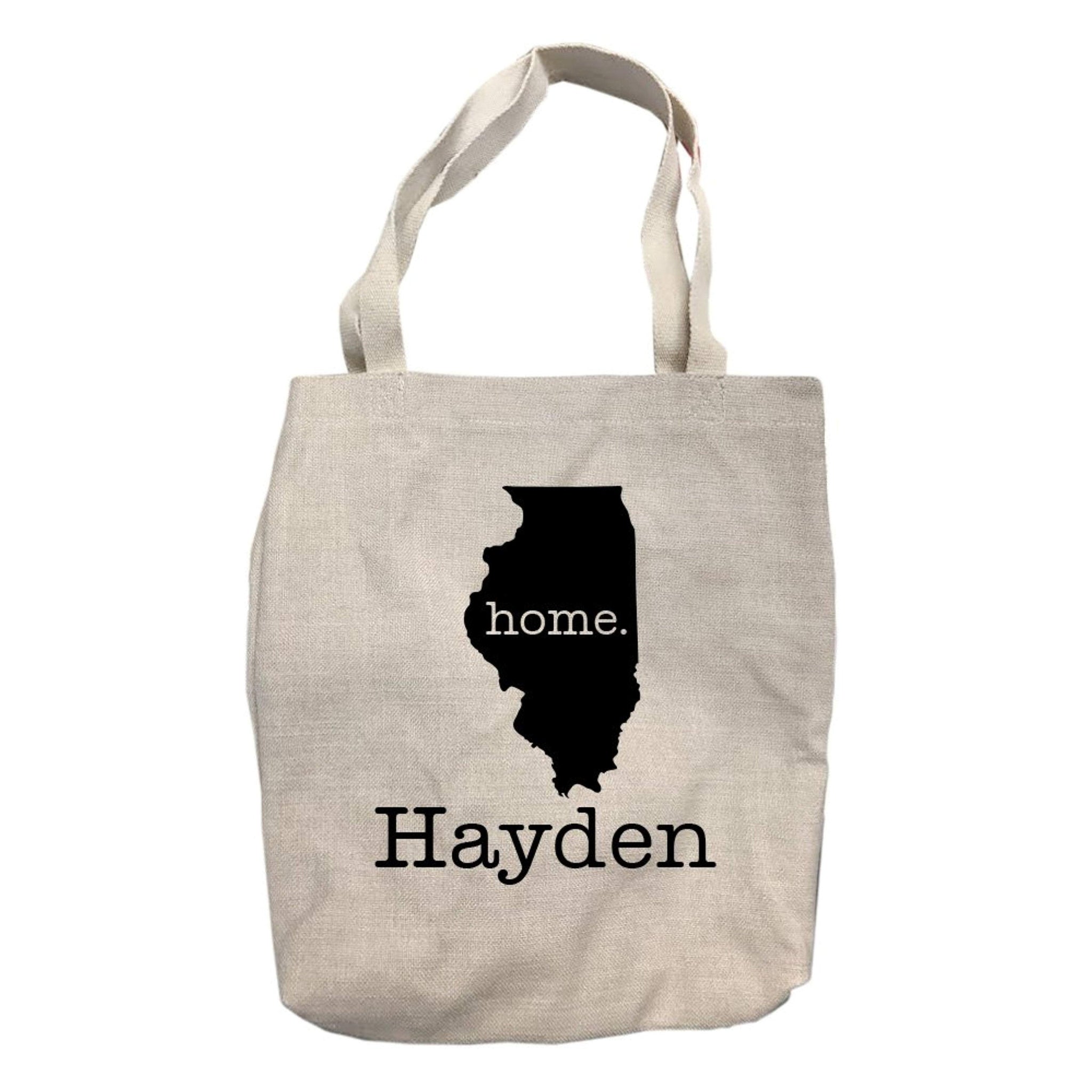 Personalized Illinois Home State Tote Bag