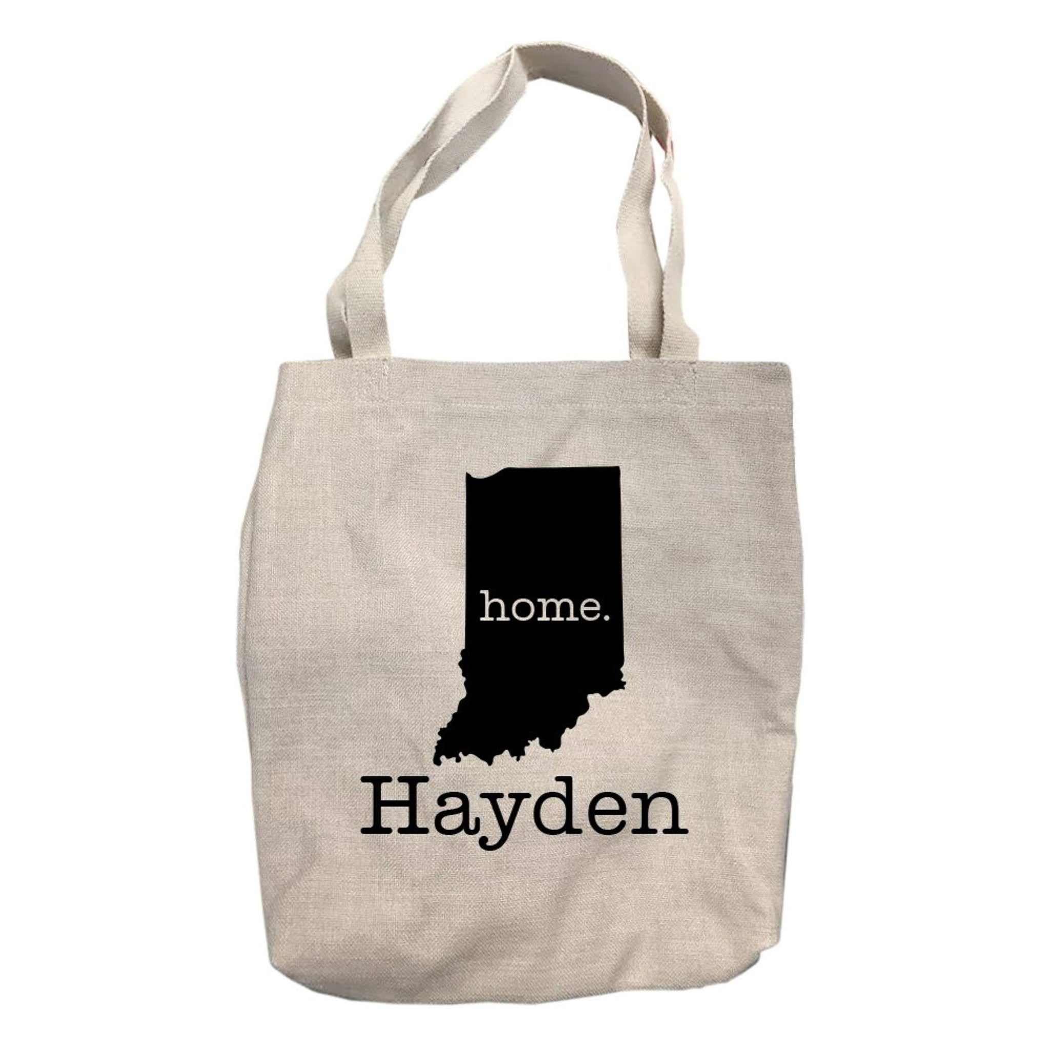 Personalized Indiana Home State Tote Bag