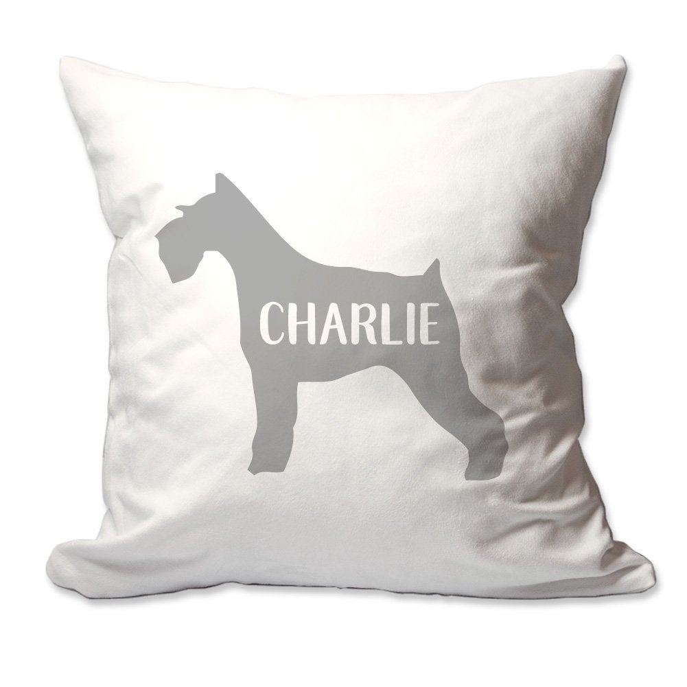 Personalized Schnauzer with Name Throw Pillow  - Cover Only OR Cover with Insert