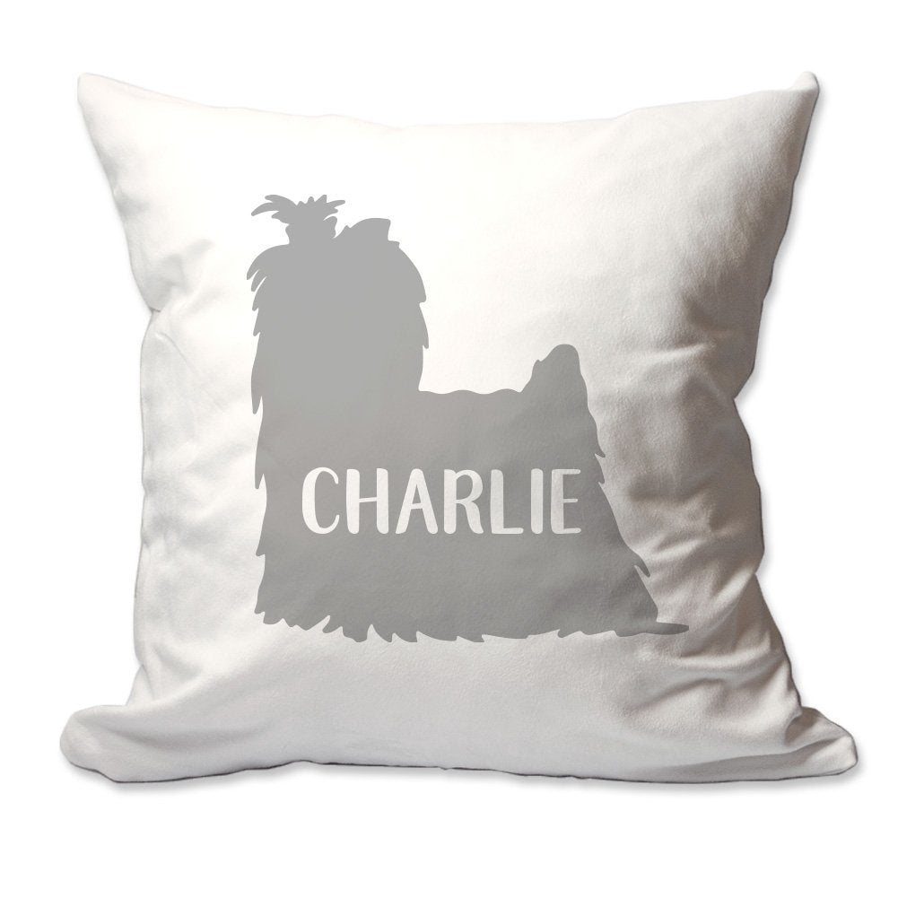 Personalized Yorkie with Name Throw Pillow  - Cover Only OR Cover with Insert