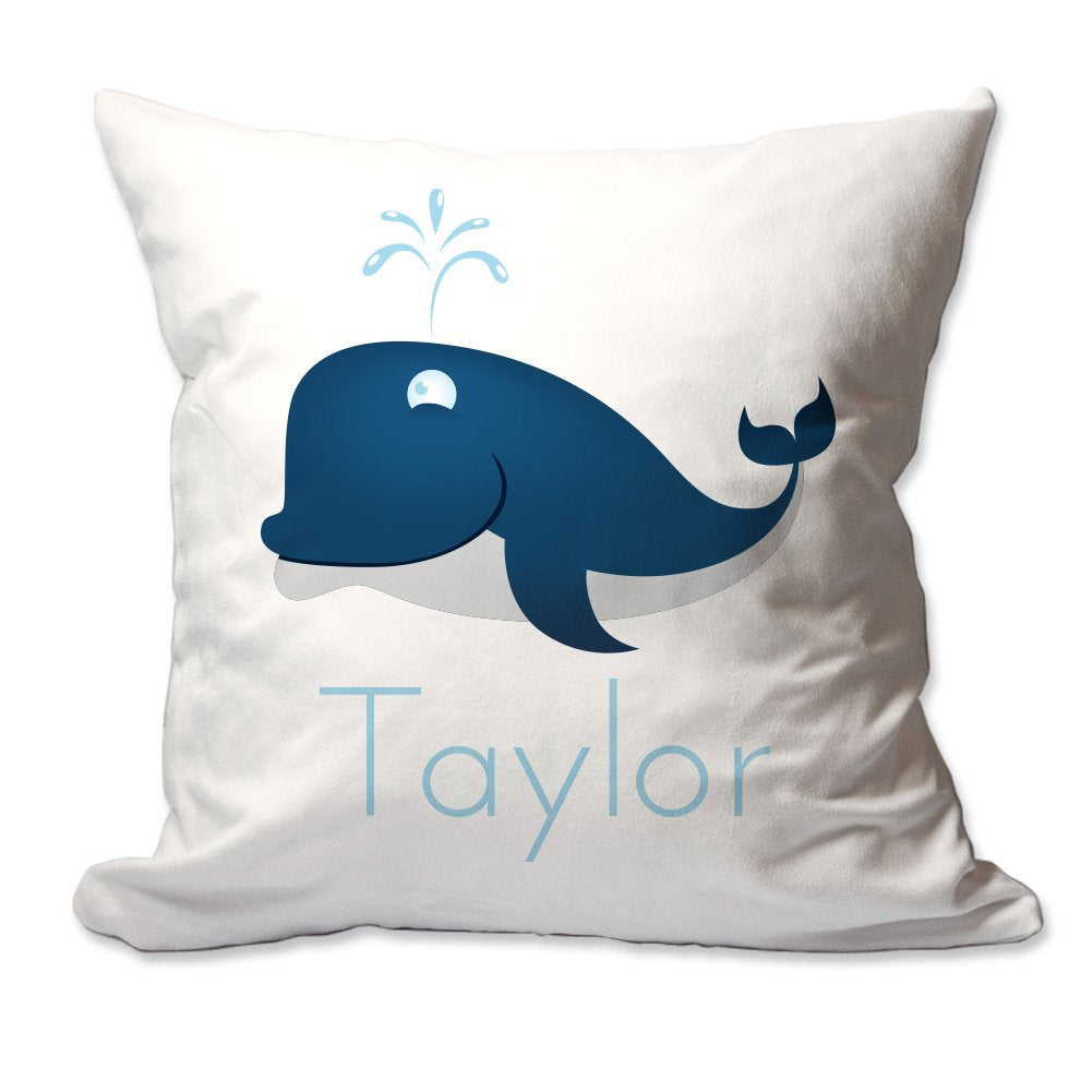 Personalized Whale Throw Pillow  - Cover Only OR Cover with Insert