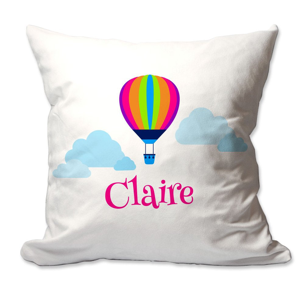 Personalized Hot Air Balloon Throw Pillow  - Cover Only OR Cover with Insert