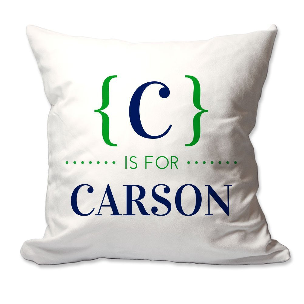 Personalized Initial and Name Throw Pillow  - Cover Only OR Cover with Insert