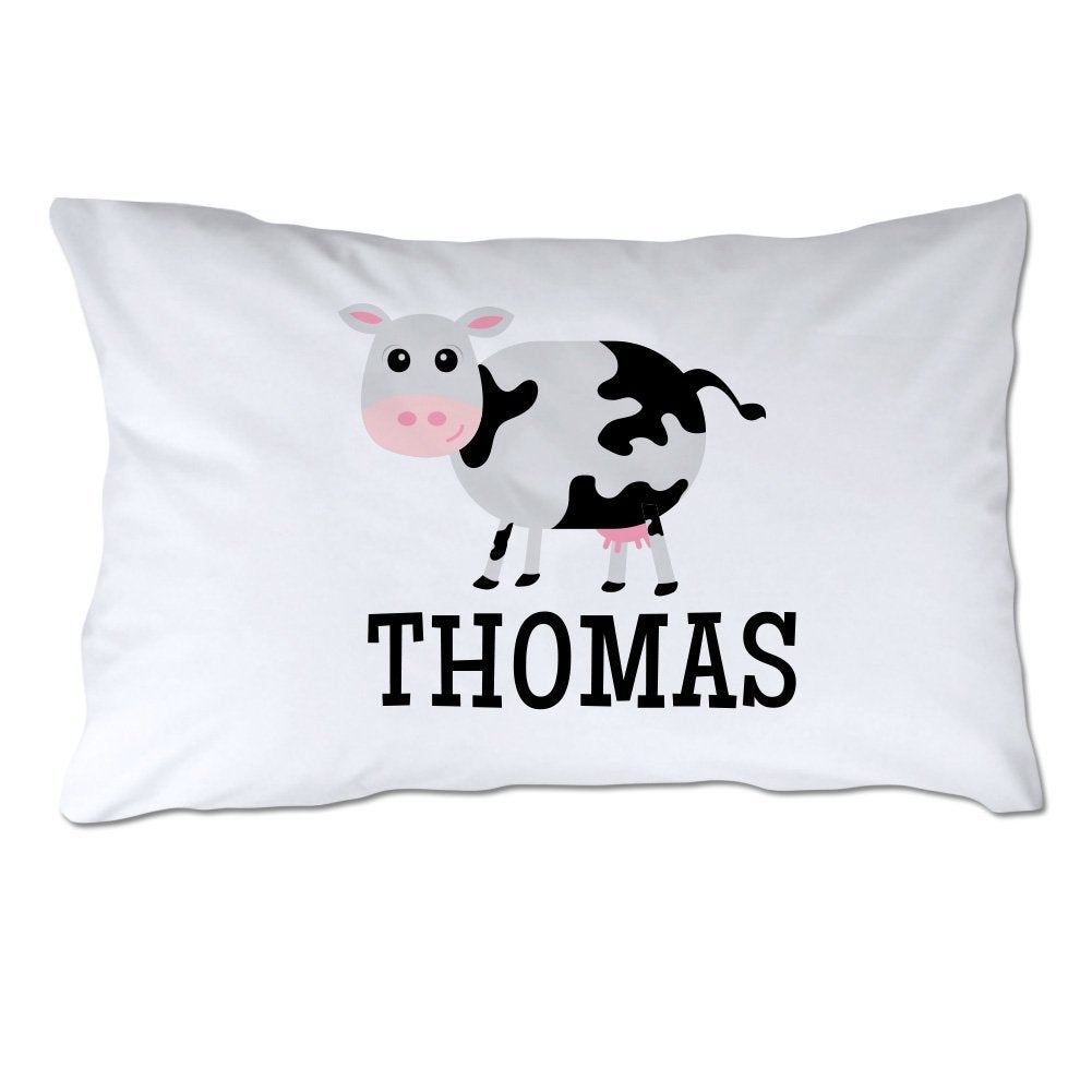 Personalized Cow Pillowcase