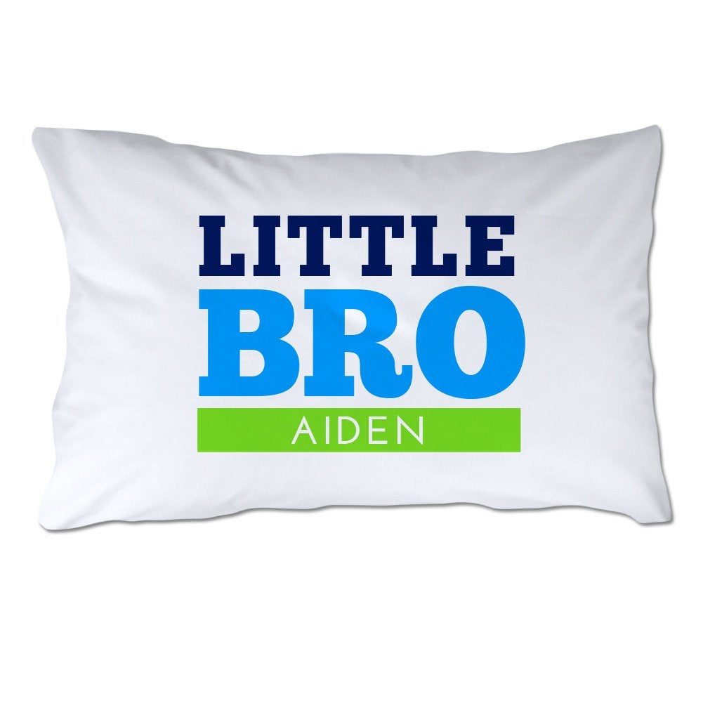 Personalized Toddler Size Little Brother Pillowcase with Pillow Included