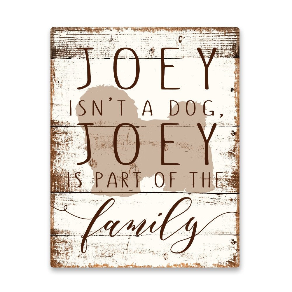 Personalized Maltese is Part of the Family Metal Wall Art