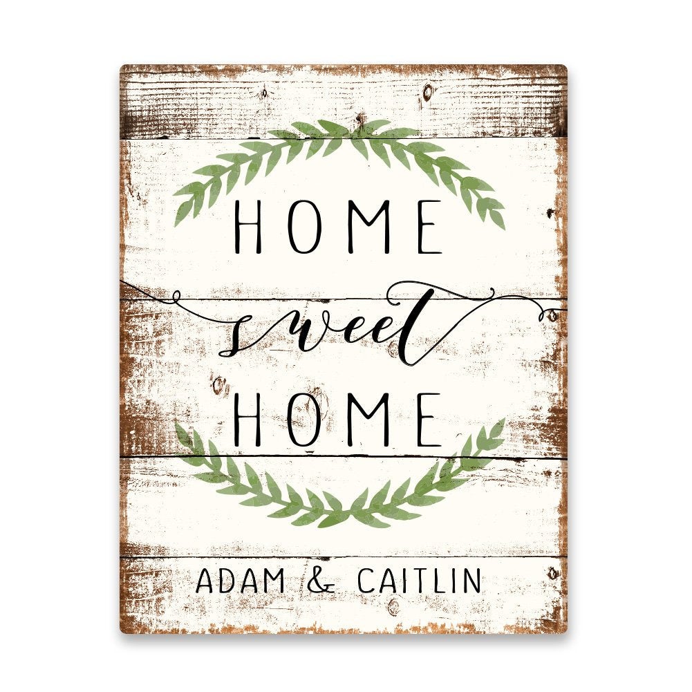 Personalized Home Sweet Home Aluminum Metal Wall Art