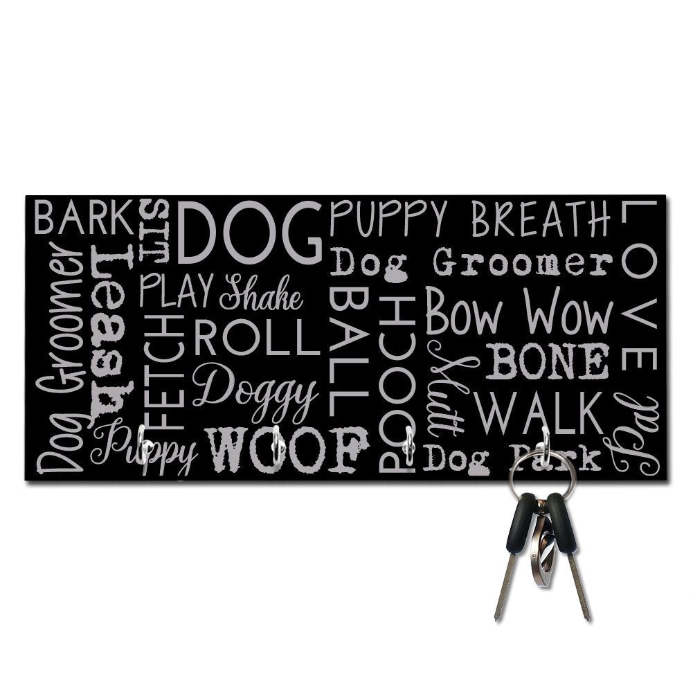 Dog Groomer Word Collage Key Hanger