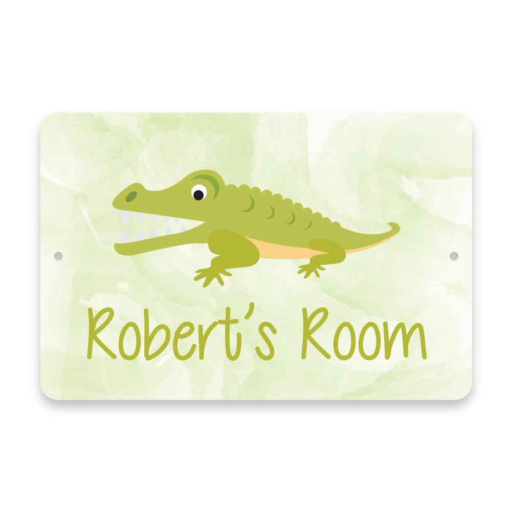 Personalized Alligator Metal Room Sign – Patternpop