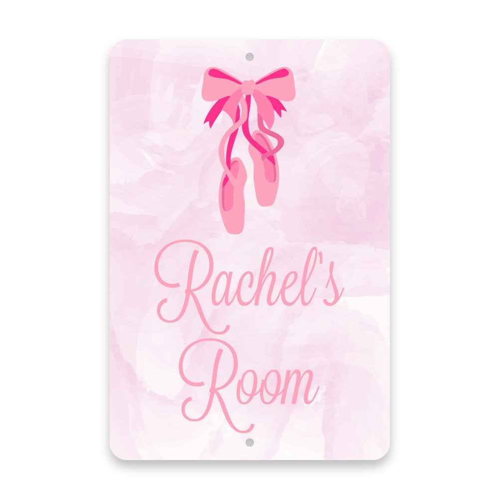 Personalized Ballerina Metal Room Sign