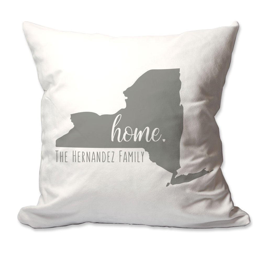 Personalized State of New York Home Throw Pillow  - Cover Only OR Cover with Insert