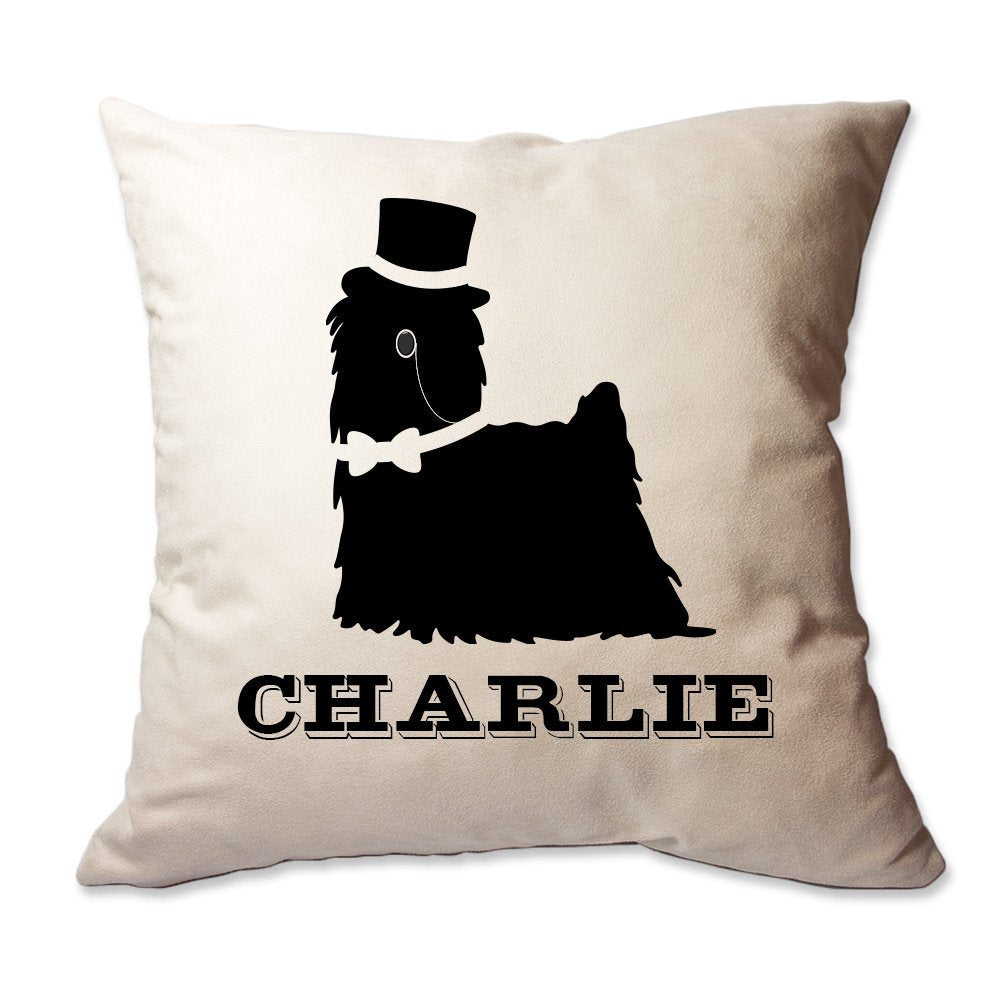 Personalized Fancy Yorkie Throw Pillow  - Cover Only OR Cover with Insert