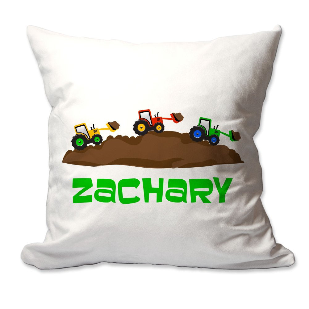 Personalized Construction Zone Throw Pillow  - Cover Only OR Cover with Insert