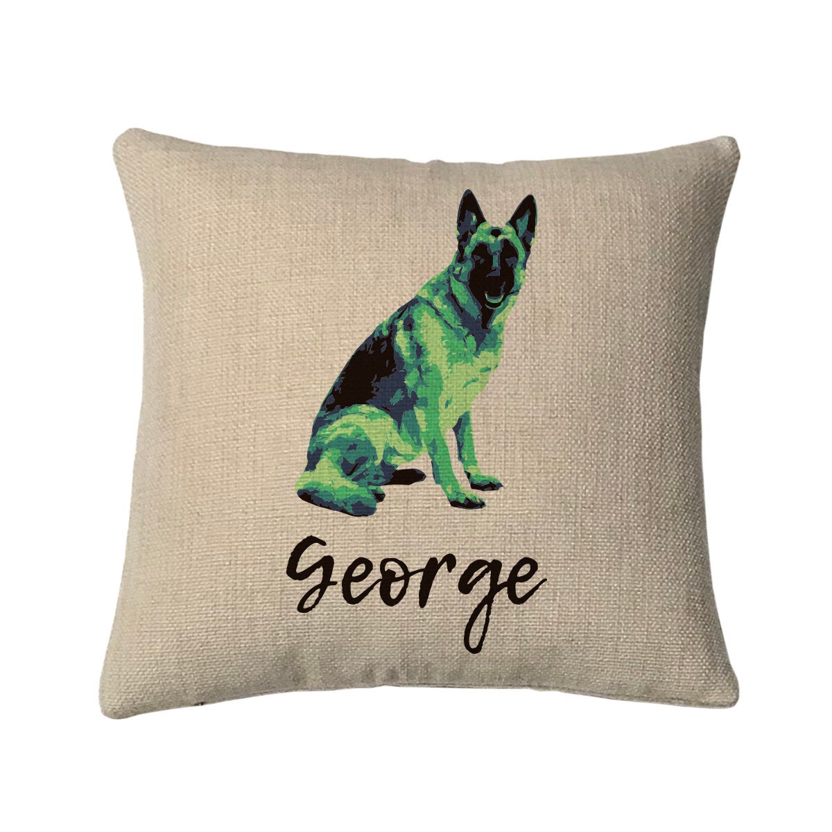 Personalized Love German Shepherd Mini Throw Pillow