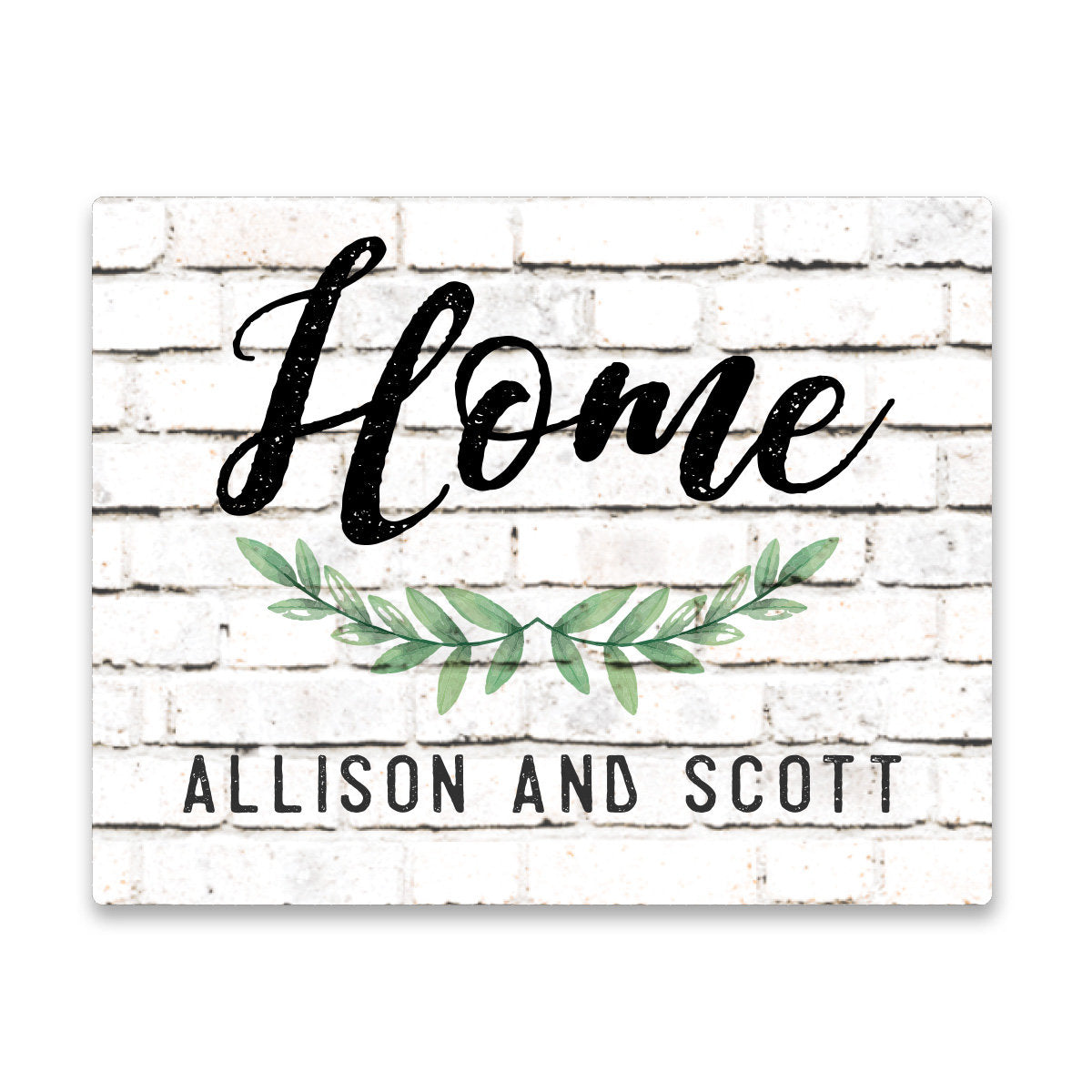 Personalized Home White Brick Look Wall Art