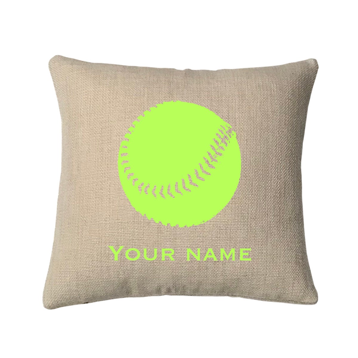 Personalized Softball Mini Throw Pillow