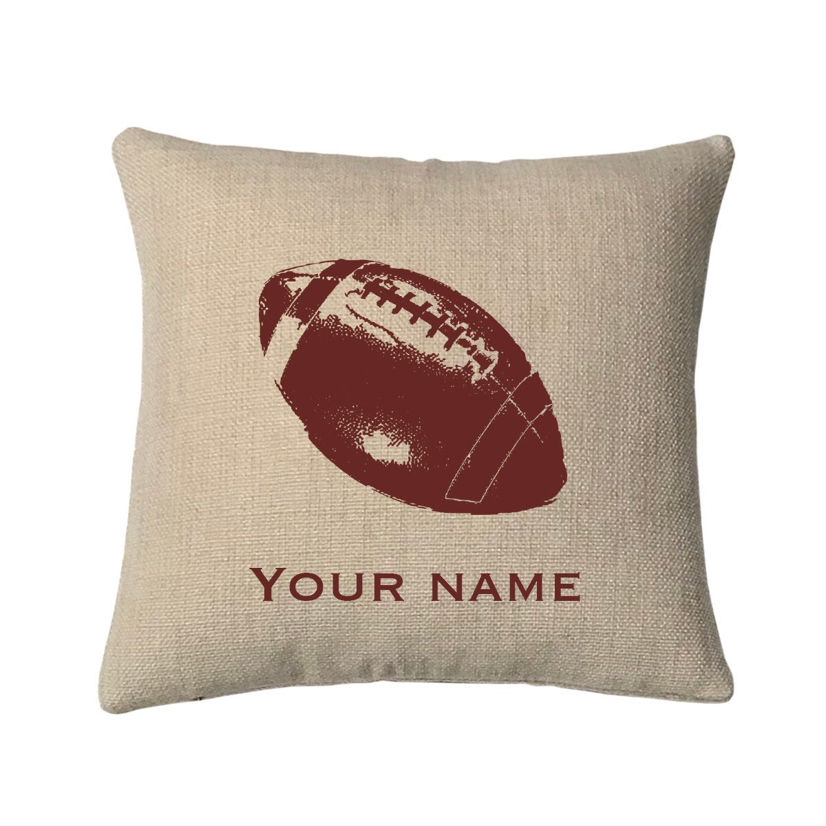 Personalized Football Mini Throw Pillow