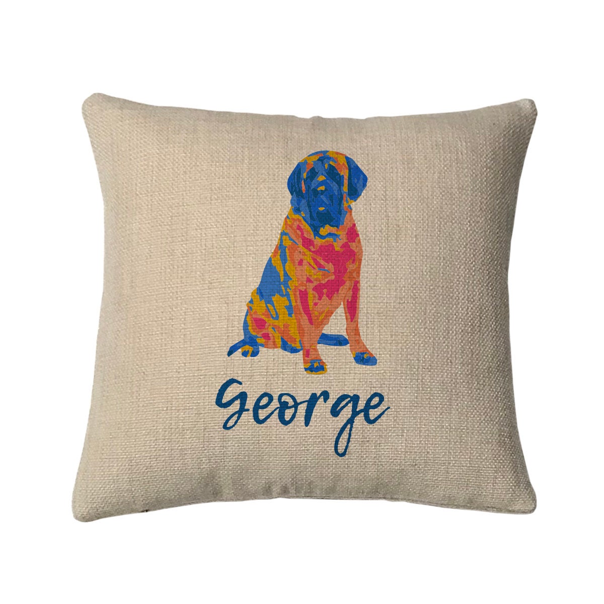 Personalized Love Mastiff Mini Throw Pillow