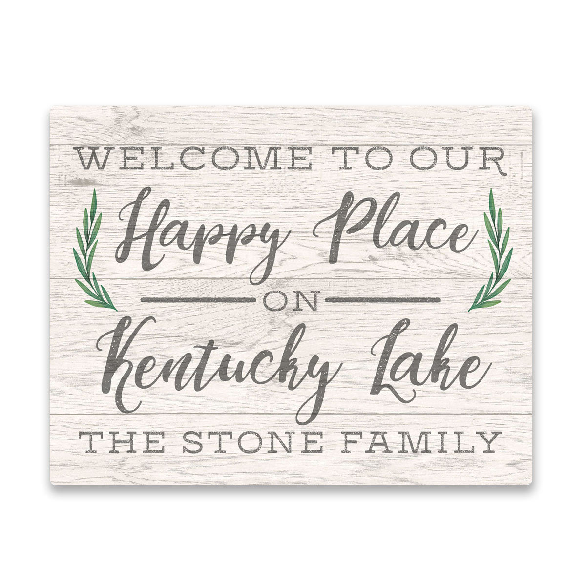 Personalized Welcome to Our Happy Place on Kentucky Lake Wall Art